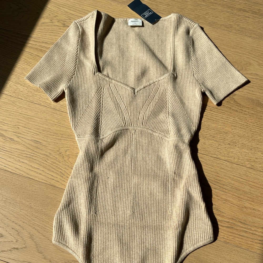 Abercrombie & Fitch corset short sleeve bodysuit